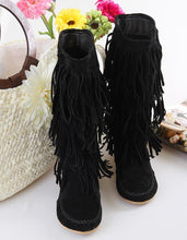 Load image into Gallery viewer, Flat tassels casual women s shoes in the tube female boots large size 40-43 yards