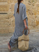 Load image into Gallery viewer, 2018 Stripe Loose Casual Maxi Dress