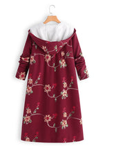 Load image into Gallery viewer, Floral Printed Long Hoodie Coat Outwear