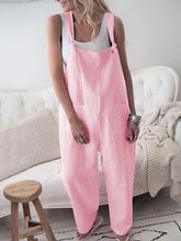 Load image into Gallery viewer, High-Waist Loose Suspender Trousers