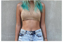 Load image into Gallery viewer, Hand-Knitted Swimsuit Beach Woven Vest Suspenders