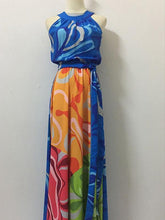 Load image into Gallery viewer, Popular Floral-Print Straps Cross Neck Sleeveless Beach Maxi Dress