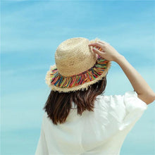 Load image into Gallery viewer, Summer Hand-Woven Bohemian Straw Parent-Child Sun Hat
