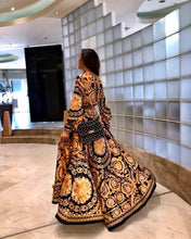 Load image into Gallery viewer, Early Autumn Long Sleeve V-Neck Print Maxi Dress