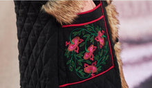 Load image into Gallery viewer, Autumn Winter New National Style Chinese Embroidery Cotton  Fur Collar Hooded Coat