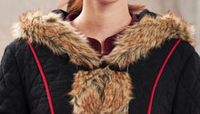 Load image into Gallery viewer, Autumn Winter New National Style Chinese Embroidery Cotton  Fur Collar Hooded Coat