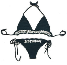 Load image into Gallery viewer, Ladies Crochet Swimsuit Shell Bikini Set