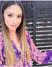 Load image into Gallery viewer, Boho Gypsy Floral Tassel V Neck Long Sleeve Bohemian Fashion Dress