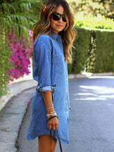 Load image into Gallery viewer, Casual Long Sleeve Stand Neck Long Blouse Shirt Tops