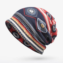 Load image into Gallery viewer, Fashion Baggy Slouchy Four Seasons Cotton Geometric Pattern Adult Hat Infinity Scarf