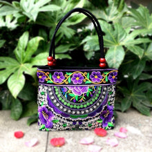 Load image into Gallery viewer, Bayberry Embroidery Ethnic Travel Women Shoulder Bags Handmade Canvas Wood Beads Handbag
