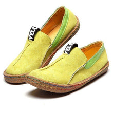 Load image into Gallery viewer, Suede Pure Color Slip On Stitching Flat Soft Shoes For Women