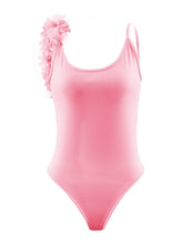 Load image into Gallery viewer, Summer Sexy V Neck Lace Stitching Backless One-piece Swimsuit Bikini