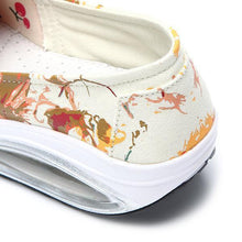 Load image into Gallery viewer, Pattern Color Blocking Canvas Platform Rocker Sole Shake Shoes