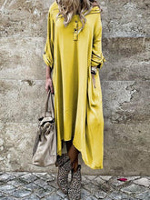 Load image into Gallery viewer, Autumn Women Long Sleeve Casual Buttons Loose Maxi  Ladies Fashion Dress