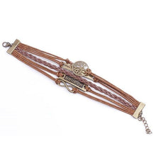 Load image into Gallery viewer, 4 Pcs/Set Charm Leather Bracelet Tree Of Life Brown Rope Bracelet Women Men Yoga Bangles Jewelry Accessories Christmas Gift