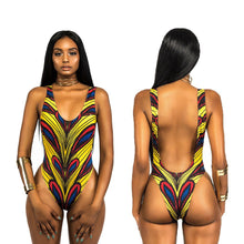 Load image into Gallery viewer, New Ladies Printed Open Back One-piece Swimsuit