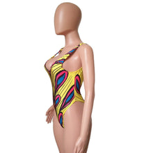 Load image into Gallery viewer, New Ladies Printed Open Back One-piece Swimsuit