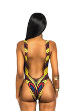 Load image into Gallery viewer, New Ladies Printed Open Back One-piece Swimsuit
