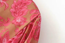 Load image into Gallery viewer, Summer New Backless Flared Sleeve Lace Print Jumpsuit