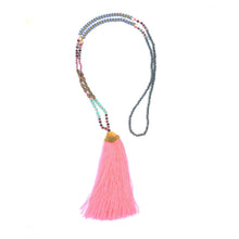 Load image into Gallery viewer, Ethnic Long Necklace Bohemian Fringed Sweater Chain Handmade Beads