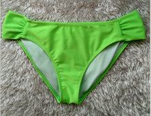 Load image into Gallery viewer, Printed Split Triangle V-neck Sexy Slim Halterneck Bikini Swimsuit