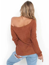 Load image into Gallery viewer, Fashion Cross V-neck Knitting Sweater Tops