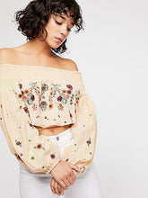 Load image into Gallery viewer, Embroidered Puff-sleeves Blouses&Shirts Top