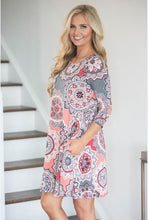 Load image into Gallery viewer, Fashion print collar Casual Boho Vacation  Dresses