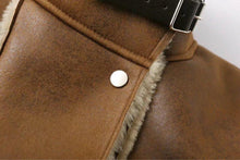 Load image into Gallery viewer, Fleece Stitching Women Suede Coat Jacket