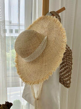 Load image into Gallery viewer, Handmade Hat Women Summer Small Fresh Fold Woven Straw Hat Beach Big Brim Sunscreen Sun Hat