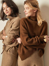 Load image into Gallery viewer, Casual Knitting Solid Color High-neck Sweater Tops