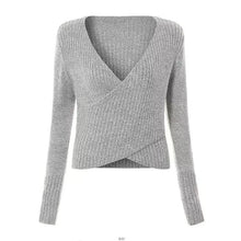 Load image into Gallery viewer, Autumn Sexy Cross V-Neck Sweater