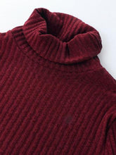 Load image into Gallery viewer, Fashion Long Sleeve Casual High Neck Striped Knit Sweater Dress