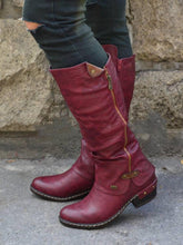 Load image into Gallery viewer, Spring and Autumn Women's Round Head Side Zipper Martin Boots