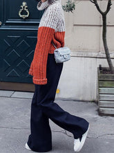 Load image into Gallery viewer, Casual Split-Joint High Neck Sweater
