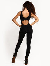 Load image into Gallery viewer, Black Gauze Yoga Close-fitting Jumpsuit