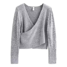Load image into Gallery viewer, Autumn Sexy Cross V-Neck Sweater
