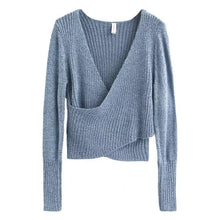 Load image into Gallery viewer, Autumn Sexy Cross V-Neck Sweater