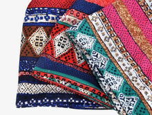 Load image into Gallery viewer, Baggy Slouchy Four Seasons Cotton Geometric Pattern Adult Hat Infinity Scarf