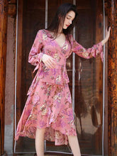 Load image into Gallery viewer, Retro Printed Bohemia Falbala Skirt Bottoms