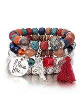 Load image into Gallery viewer, Natural Stone Bead Bangles Set