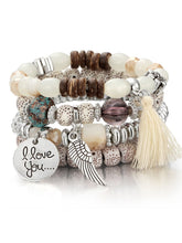 Load image into Gallery viewer, Natural Stone Bead Bangles Set