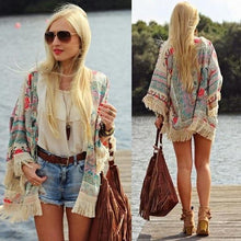 Load image into Gallery viewer, Casual Floral Loose Cardigan Summer Jacket Tops