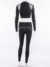 Load image into Gallery viewer, Printed See-through Sexy Yoga Suits