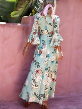 Load image into Gallery viewer, Bohemia Asymmetric V-neck Split-front Maxi Dress