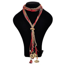 Load image into Gallery viewer, Fashion Metal Beads Tassel Necklace Sweater Chain
