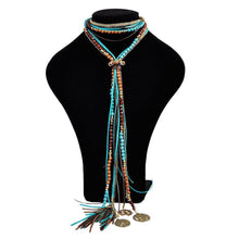 Load image into Gallery viewer, Fashion Metal Beads Tassel Necklace Sweater Chain