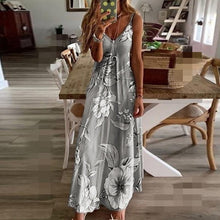 Load image into Gallery viewer, Summer Women Sexy V Neck Spaghetti Strap Beach Maxi Dress