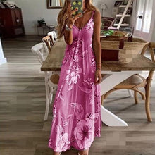 Load image into Gallery viewer, Summer Women Sexy V Neck Spaghetti Strap Beach Maxi Dress